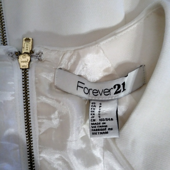 Forever 21 sleeveless dress cream/gold sz small - Picture 5 of 6